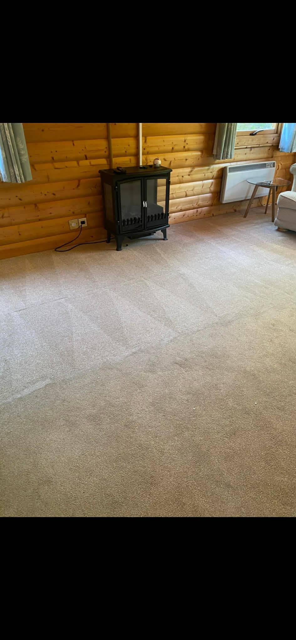 Professional carpet cleaning in action