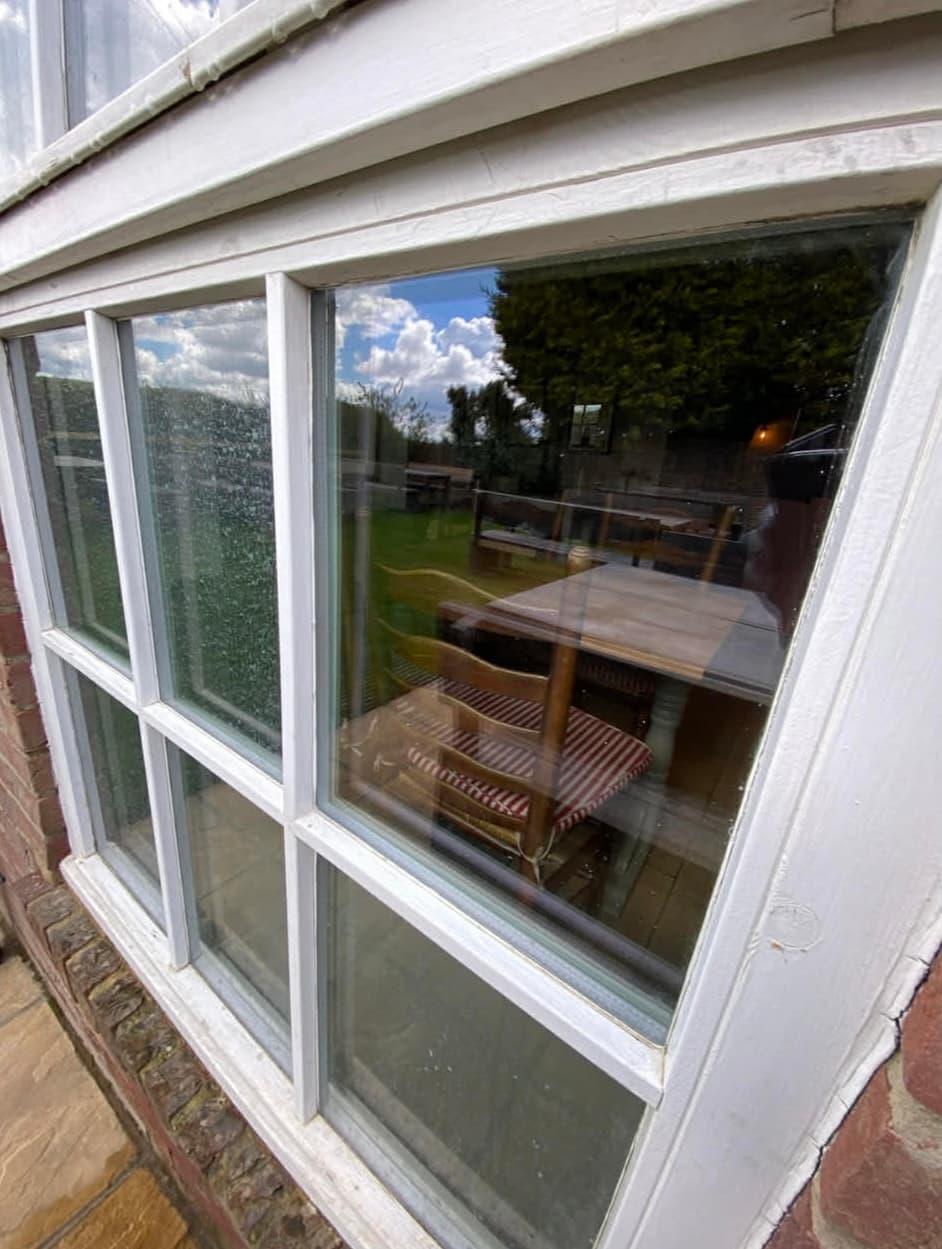 Window cleaning before and after - After clean