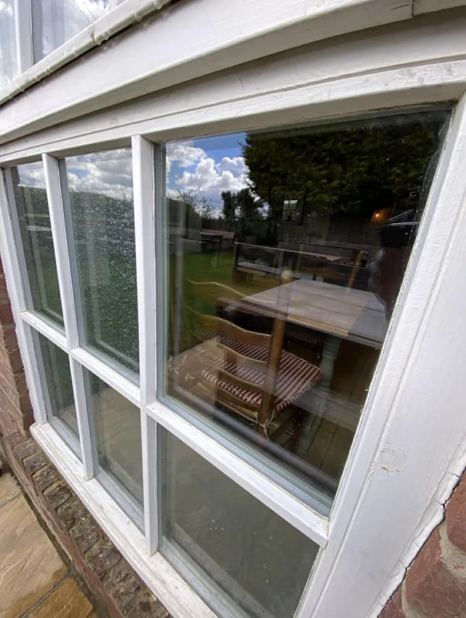 Window cleaning before and after - After clean